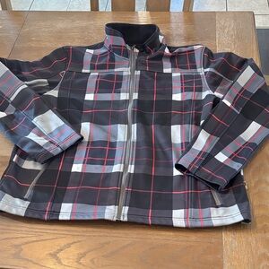 Men's Stylish Plaid Jacket - Black, Gray, and Red